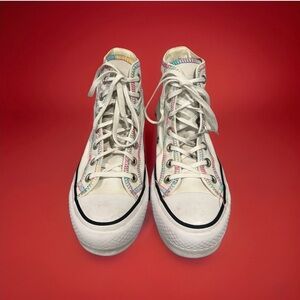 Converse Chuck Taylor All Star Platform High Top Rainbow Stitch Women’s US 6